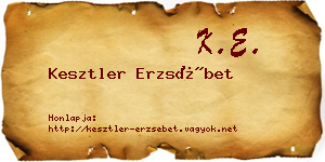 Kesztler Erzsébet névjegykártya
